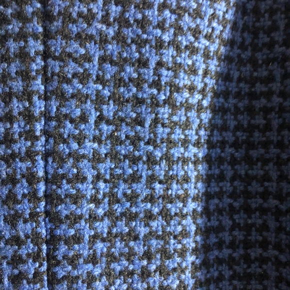 Vintage 1960s Rothschild Wool Women's Coat royal blue/black checkered USA made - Picture 7 of 14